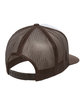 Yupoong Adult Classic Trucker with White Front Panel Cap BROWN/ WHT/ BRWN ModelBack