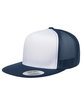 Yupoong Adult Classic Trucker with White Front Panel Cap NAVY/ WHT/ NAVY OFFront