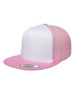 Yupoong Adult Classic Trucker with White Front Panel Cap PINK/ WHT/ PINK OFFront