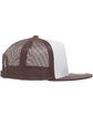 Yupoong Adult Classic Trucker with White Front Panel Cap BROWN/ WHT/ BRWN ModelSide
