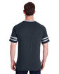 Jerzees Adult TRI-BLEND Varsity Ringer T-Shirt black hth/ oxfrd ModelBack
