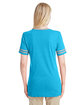 Jerzees Ladies' TRI-BLEND Varsity V-Neck T-Shirt carib bl hth/ ox ModelBack