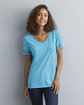Jerzees Ladies' TRI-BLEND Varsity V-Neck T-Shirt  Lifestyle