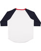 LAT Youth Baseball T-Shirt white/ navy/ red ModelBack