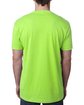 Next Level Apparel Men's CVC V-Neck T-Shirt NEON HTHR GREEN ModelBack