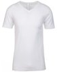 Next Level Apparel Men's CVC V-Neck T-Shirt WHITE OFFront