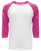 Next Level Apparel Unisex CVC Three-Quarter Sleeve Raglan Baseball T-Shirt  