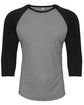 Next Level Apparel Unisex CVC 3/4 Sleeve Raglan Baseball T-Shirt  FlatFront