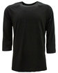 Next Level Apparel Unisex CVC 3/4 Sleeve Raglan Baseball T-Shirt BLACK/ BLACK OFFront