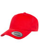 Yupoong Adult Brushed Cotton Twill Mid-Profile Cap red ModelQrt