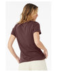Bella + Canvas Ladies' Relaxed Heather CVC Short-Sleeve T-Shirt heather maroon ModelBack