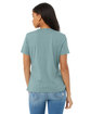 Bella + Canvas Ladies' Relaxed Heather CVC Short-Sleeve T-Shirt HTHR BLUE LAGOON ModelBack