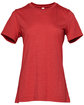 Bella + Canvas Ladies' Relaxed Heather CVC Short-Sleeve T-Shirt HEATHER RED FlatFront