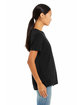 Bella + Canvas Ladies' Relaxed Heather CVC Short-Sleeve T-Shirt BLACK HEATHER ModelSide