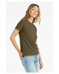 Bella + Canvas Ladies' Relaxed Heather CVC Short-Sleeve T-Shirt heather olive ModelSide