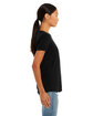 Bella + Canvas Ladies' Relaxed Heather CVC Short-Sleeve T-Shirt solid blk blend ModelSide