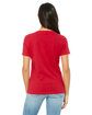 Bella + Canvas Ladies' Relaxed Jersey V-Neck T-Shirt RED ModelBack