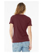 Bella + Canvas Ladies' Relaxed Jersey V-Neck T-Shirt maroon ModelBack