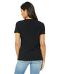 Bella + Canvas Ladies' Relaxed Jersey V-Neck T-Shirt BLACK ModelBack