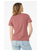 Bella + Canvas Ladies' Relaxed Jersey V-Neck T-Shirt MAUVE ModelBack