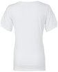 Bella + Canvas Ladies' Relaxed Jersey V-Neck T-Shirt WHITE FlatBack