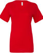 Bella + Canvas Ladies' Relaxed Jersey V-Neck T-Shirt RED FlatFront