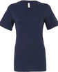 Bella + Canvas Ladies' Relaxed Jersey V-Neck T-Shirt navy FlatFront