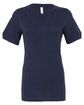 Bella + Canvas Ladies' Relaxed Jersey V-Neck T-Shirt NAVY OFFront