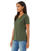 Bella + Canvas Ladies' Relaxed Jersey V-Neck T-Shirt military green ModelQrt