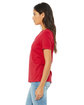 Bella + Canvas Ladies' Relaxed Jersey V-Neck T-Shirt red ModelSide