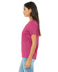 Bella + Canvas Ladies' Relaxed Jersey V-Neck T-Shirt BERRY ModelSide