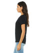 Bella + Canvas Ladies' Relaxed Jersey V-Neck T-Shirt black ModelSide