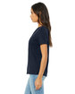 Bella + Canvas Ladies' Relaxed Jersey V-Neck T-Shirt NAVY ModelSide
