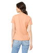 Bella + Canvas Ladies' Relaxed Heather CVC Jersey V-Neck T-Shirt heather peach ModelBack