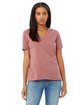 Bella + Canvas Ladies' Relaxed Heather CVC Jersey V-Neck T-Shirt  