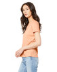 Bella + Canvas Ladies' Relaxed Heather CVC Jersey V-Neck T-Shirt heather peach ModelQrt