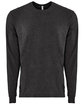 Next Level Apparel Unisex Sueded Long-Sleeve Crew heather charcoal OFFront