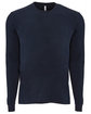 Next Level Apparel Unisex Sueded Long-Sleeve Crew midnight navy OFFront