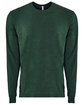 Next Level Apparel Unisex Sueded Long-Sleeve Crew hthr forest grn OFFront