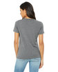 Bella + Canvas Ladies' Relaxed Triblend V-Neck T-Shirt grey triblend ModelBack