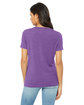 Bella + Canvas Ladies' Relaxed Triblend V-Neck T-Shirt purple triblend ModelBack