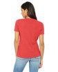 Bella + Canvas Ladies' Relaxed Triblend V-Neck T-Shirt red triblend ModelBack