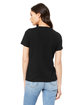 Bella + Canvas Ladies' Relaxed Triblend V-Neck T-Shirt solid blk trblnd ModelBack