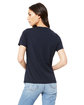 Bella + Canvas Ladies' Relaxed Triblend V-Neck T-Shirt solid nvy trblnd ModelBack
