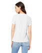 Bella + Canvas Ladies' Relaxed Triblend V-Neck T-Shirt solid wht trblnd ModelBack