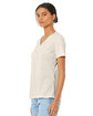 Bella + Canvas Ladies' Relaxed Triblend V-Neck T-Shirt oatmeal triblend ModelQrt