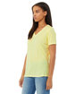 Bella + Canvas Ladies' Relaxed Triblend V-Neck T-Shirt pale ylw trblnd ModelQrt