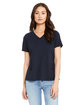 Bella + Canvas Ladies' Relaxed Triblend V-Neck T-Shirt solid nvy trblnd ModelQrt