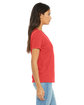 Bella + Canvas Ladies' Relaxed Triblend V-Neck T-Shirt red triblend ModelSide