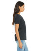 Bella + Canvas Ladies' Relaxed Triblend V-Neck T-Shirt chrc blk triblnd ModelSide